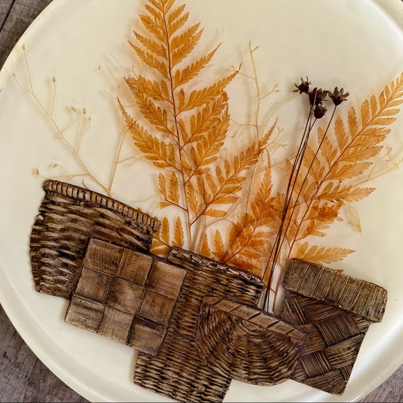 Vintage Accents Vintage Pressed Flower Resin Hot Plate Poshmark